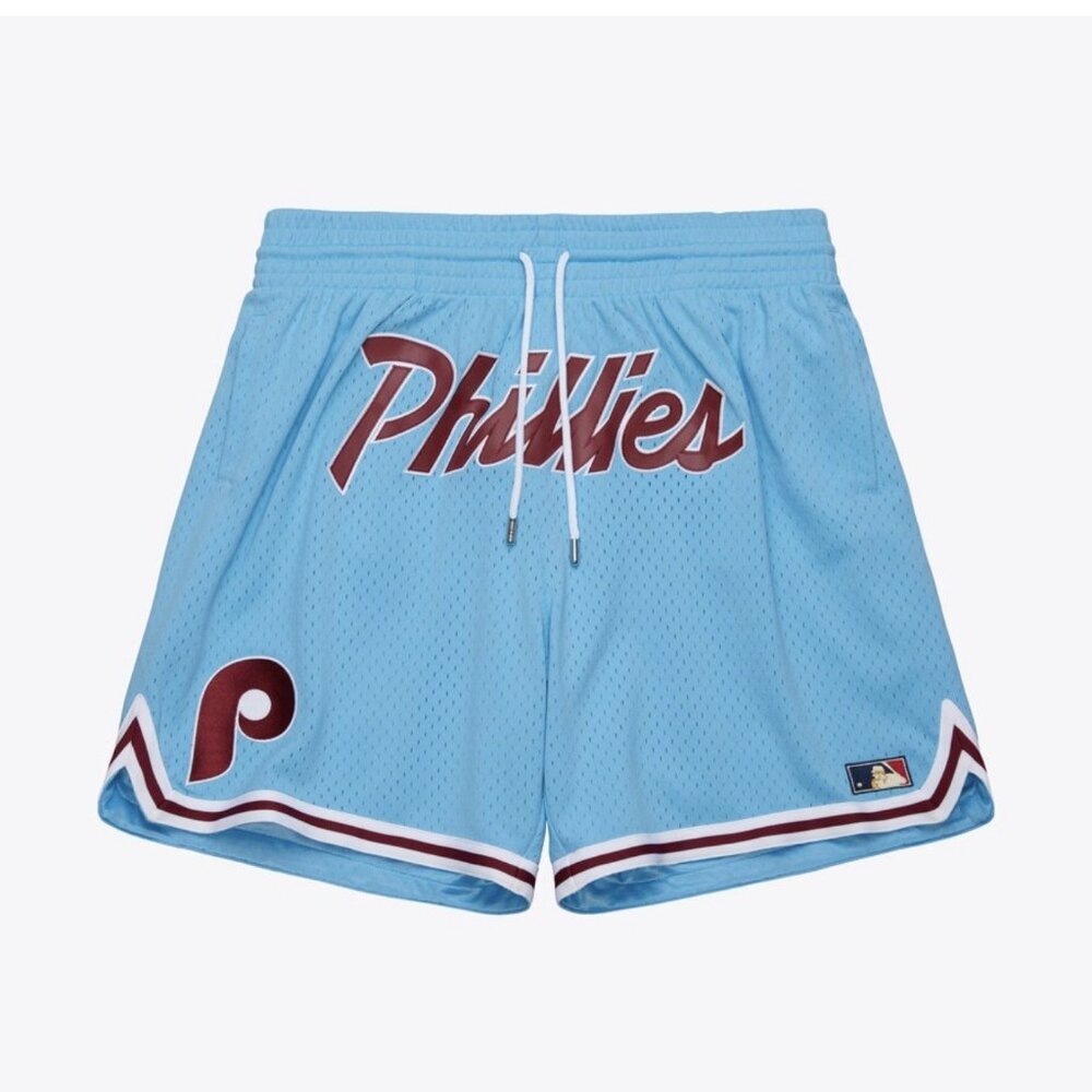 MLB Philadelphia Phillies Mitchell & Ness x Just Don Practice Shorts Size XL NWT